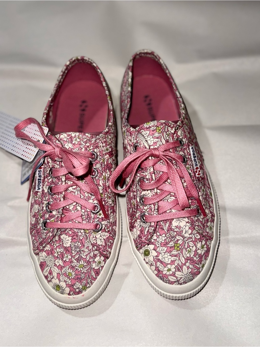 Superga Women’s Mauve Floral Low-Top Sneakers Size US 4.5 Nwt